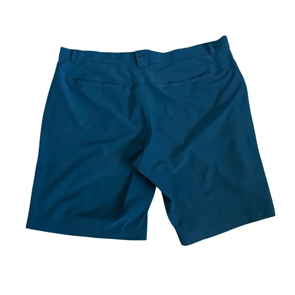 Nike Golf Shorts Mens 42 Teal Blue Flat Front Tour Performance Outdoors Preppy